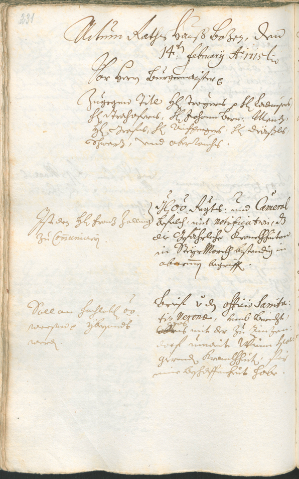 Civic Archives of Bozen-Bolzano - BOhisto Ratsprotokoll 1714/17 