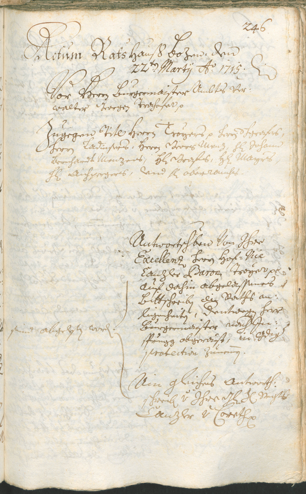 Civic Archives of Bozen-Bolzano - BOhisto Ratsprotokoll 1714/17 