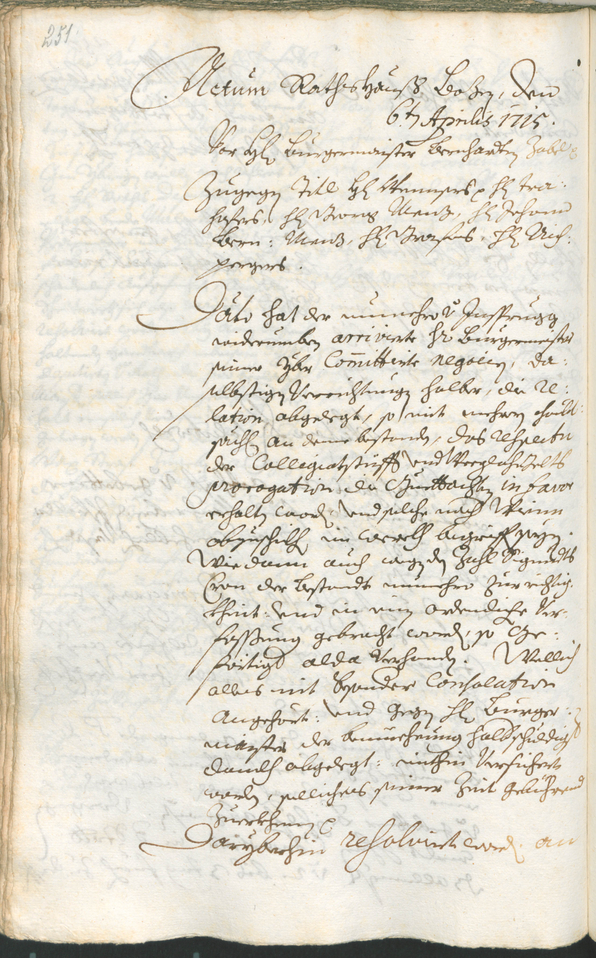 Civic Archives of Bozen-Bolzano - BOhisto Ratsprotokoll 1714/17 