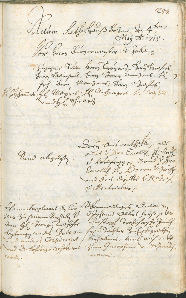 Civic Archives of Bozen-Bolzano - BOhisto Ratsprotokoll 1714/17 