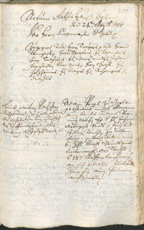 Civic Archives of Bozen-Bolzano - BOhisto Ratsprotokoll 1714/17 