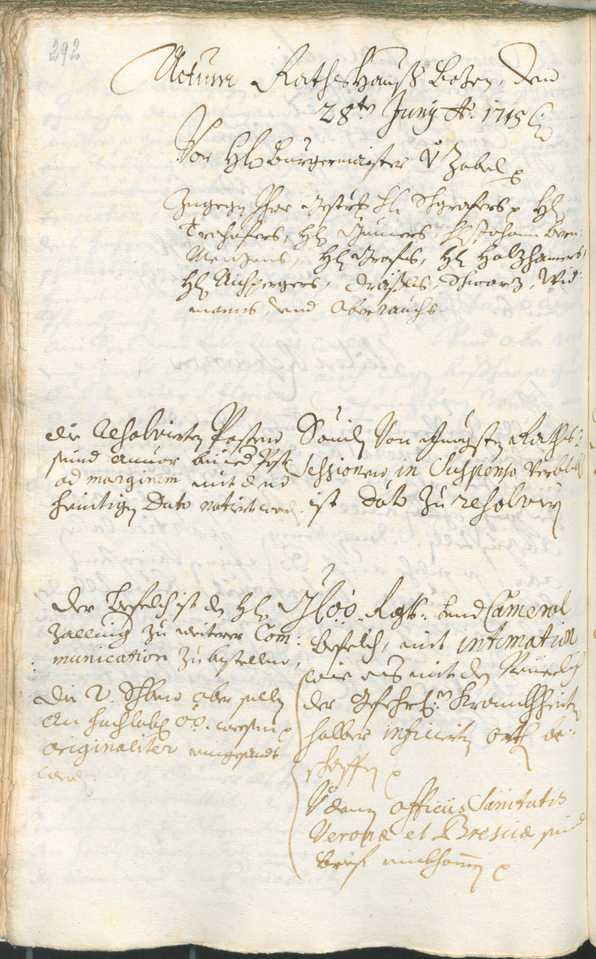 Civic Archives of Bozen-Bolzano - BOhisto Ratsprotokoll 1714/17 