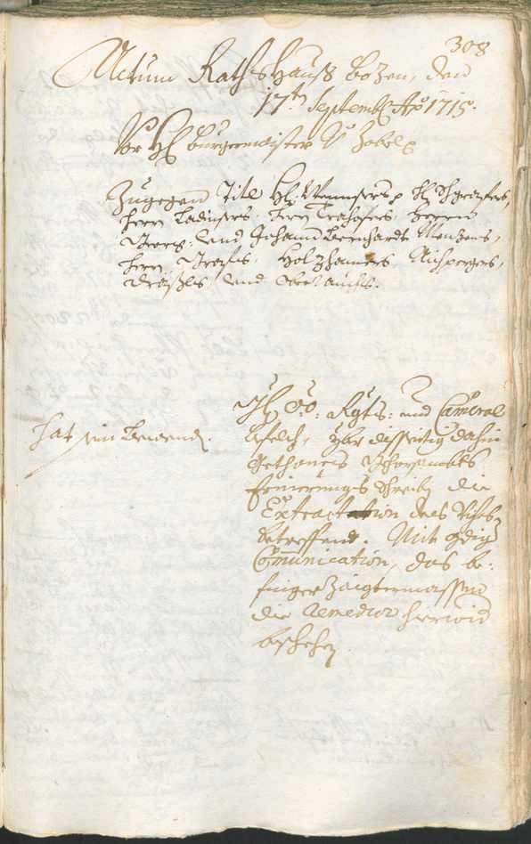 Archivio Storico della Città di Bolzano - BOhisto protocollo consiliare 1714/17 