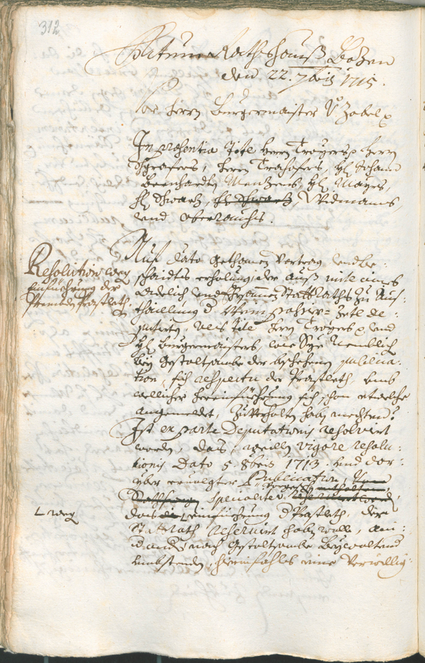 Archivio Storico della Città di Bolzano - BOhisto protocollo consiliare 1714/17 