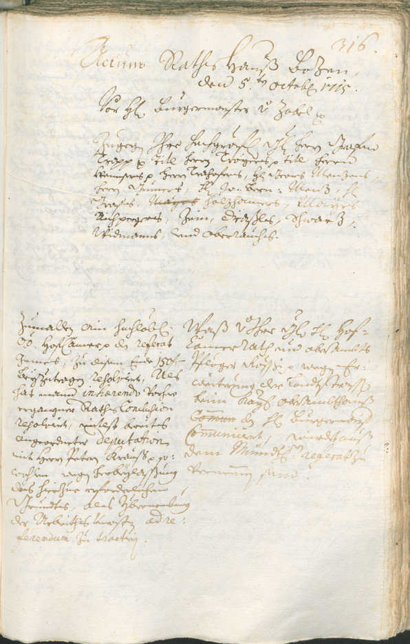 Civic Archives of Bozen-Bolzano - BOhisto Ratsprotokoll 1714/17 