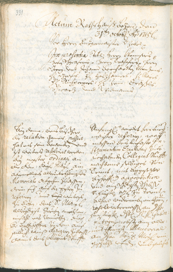 Civic Archives of Bozen-Bolzano - BOhisto Ratsprotokoll 1714/17 