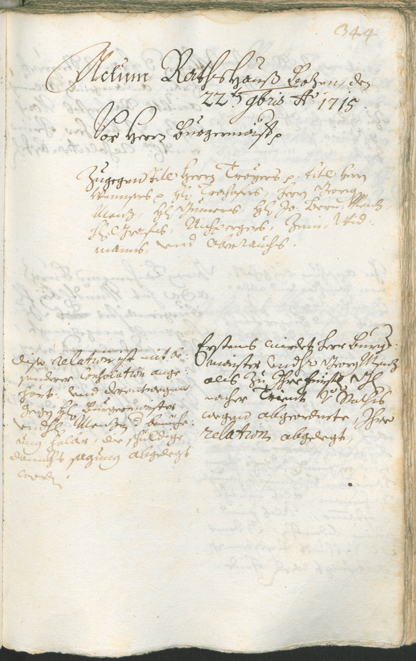 Civic Archives of Bozen-Bolzano - BOhisto Ratsprotokoll 1714/17 