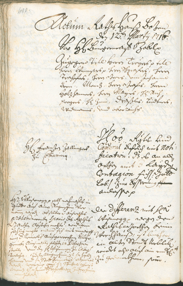 Stadtarchiv Bozen - BOhisto Ratsprotokoll 1714/17 