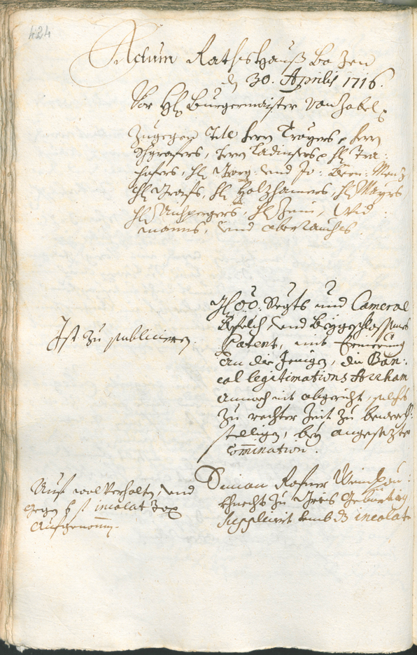 Archivio Storico della Città di Bolzano - BOhisto protocollo consiliare 1714/17 