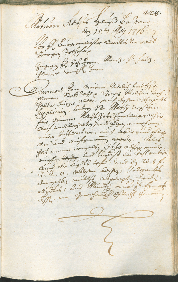 Stadtarchiv Bozen - BOhisto Ratsprotokoll 1714/17 