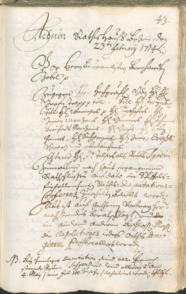 Civic Archives of Bozen-Bolzano - BOhisto Ratsprotokoll 1714/17 