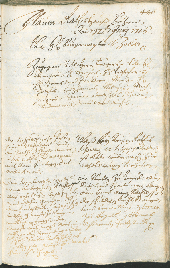 Civic Archives of Bozen-Bolzano - BOhisto Ratsprotokoll 1714/17 