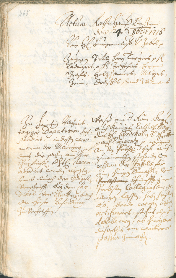 Stadtarchiv Bozen - BOhisto Ratsprotokoll 1714/17 