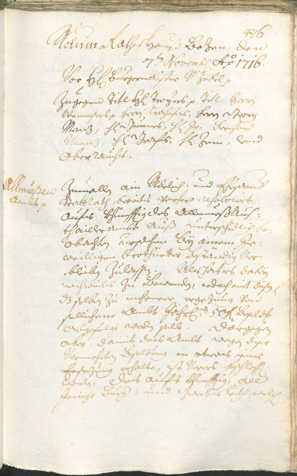 Stadtarchiv Bozen - BOhisto Ratsprotokoll 1714/17 