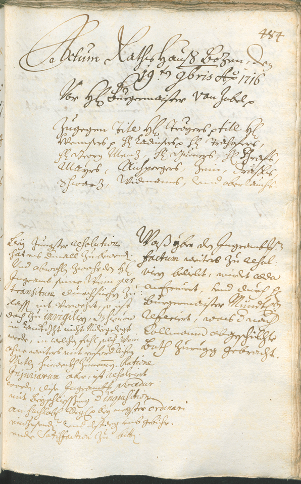 Civic Archives of Bozen-Bolzano - BOhisto Ratsprotokoll 1714/17 