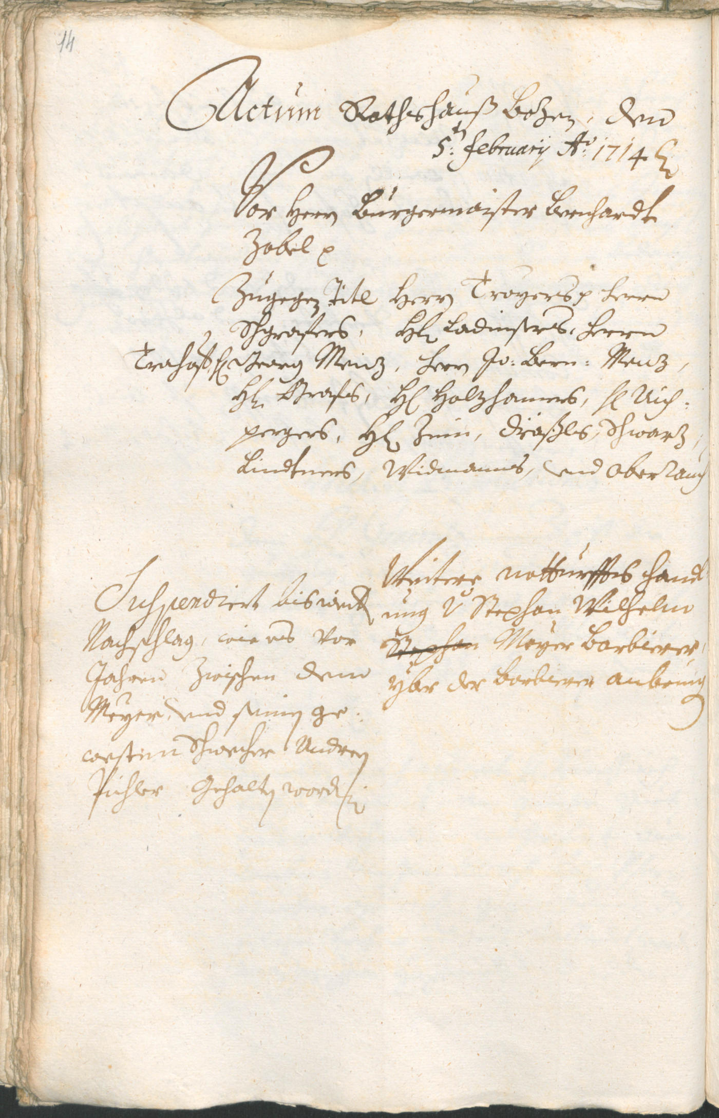 Civic Archives of Bozen-Bolzano - BOhisto Ratsprotokoll 1714/17 