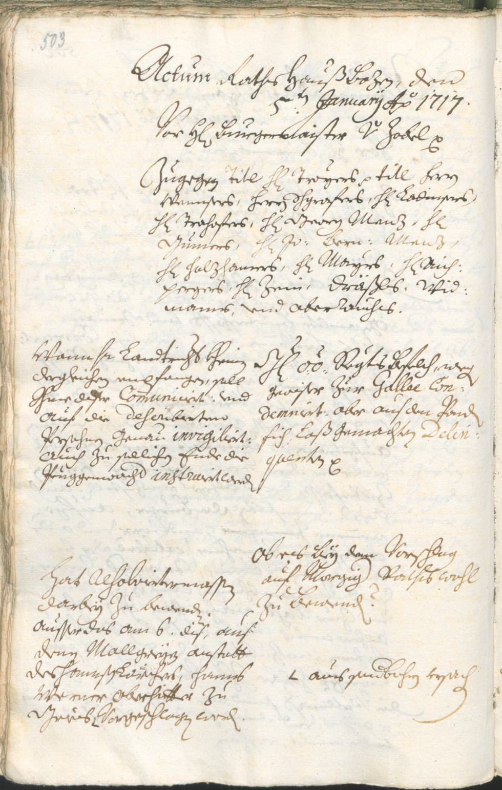 Archivio Storico della Città di Bolzano - BOhisto protocollo consiliare 1714/17 