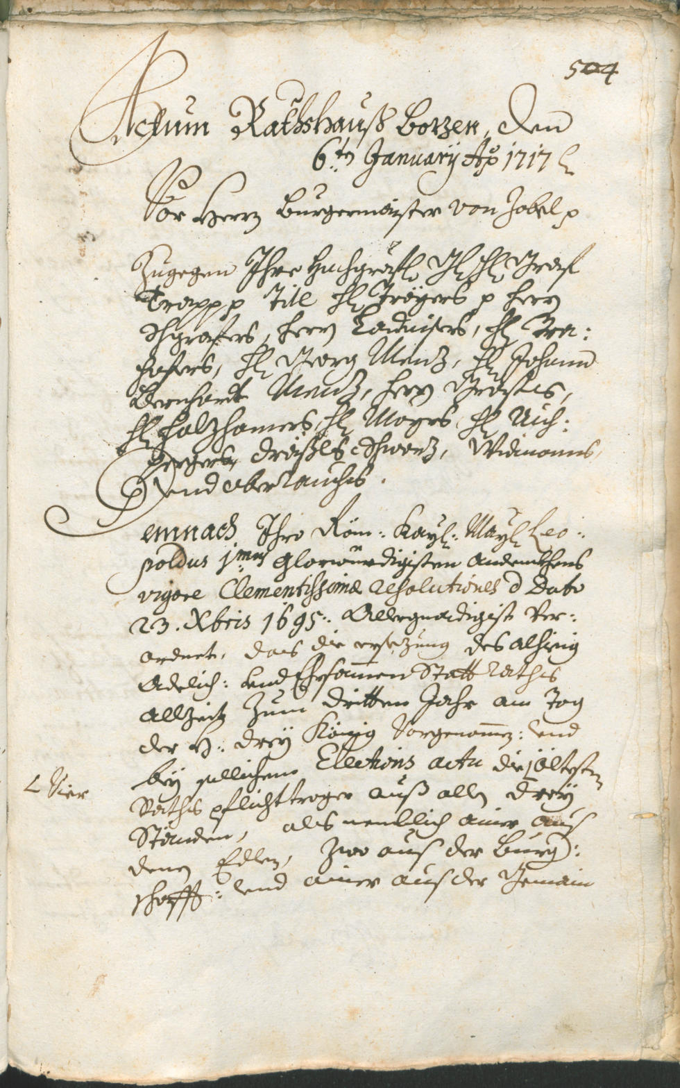 Civic Archives of Bozen-Bolzano - BOhisto Ratsprotokoll 1714/17 