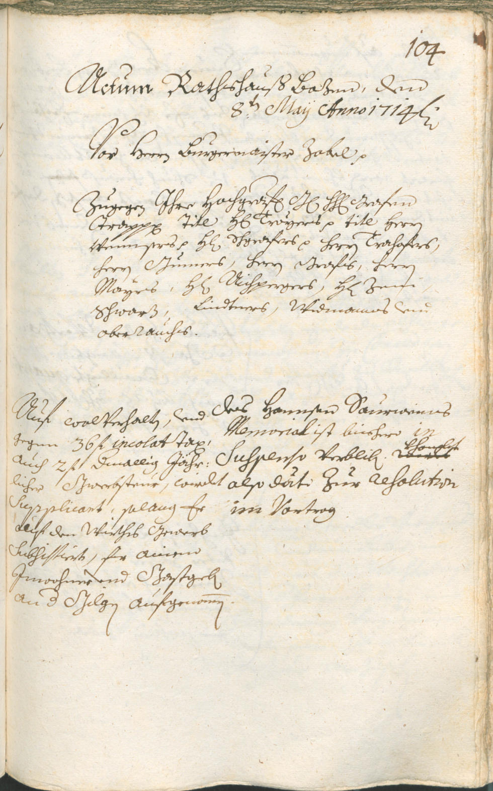 Civic Archives of Bozen-Bolzano - BOhisto Ratsprotokoll 1714/17 