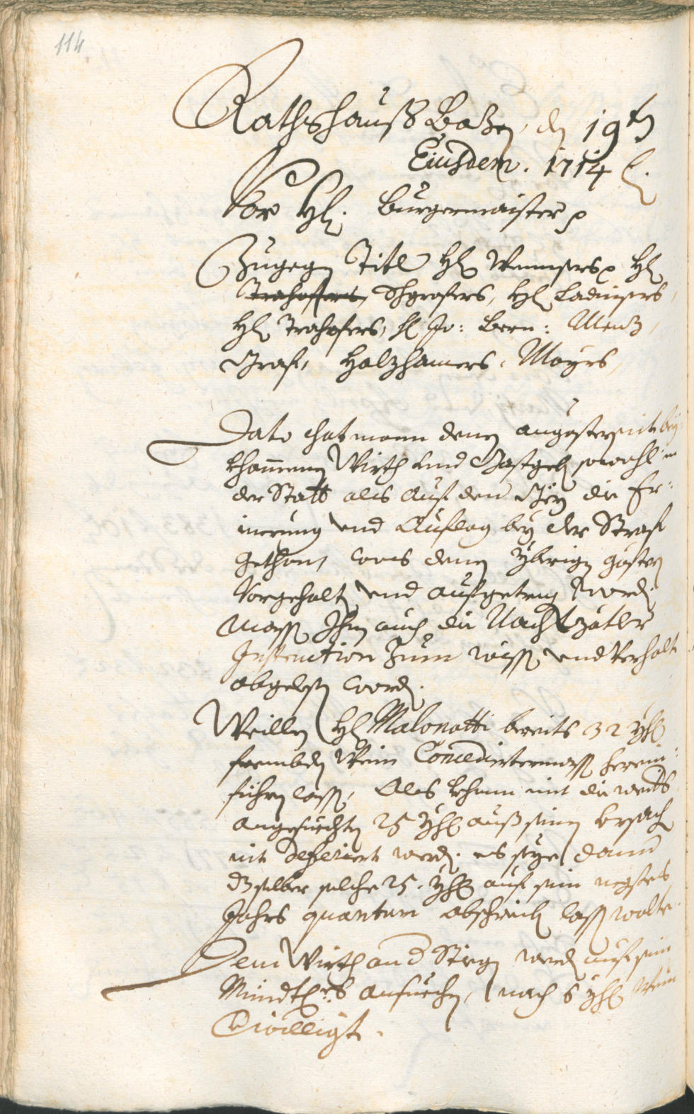 Civic Archives of Bozen-Bolzano - BOhisto Ratsprotokoll 1714/17 