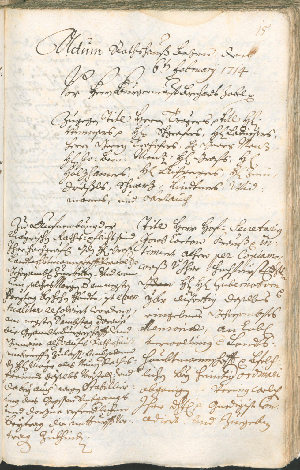 Stadtarchiv Bozen - BOhisto Ratsprotokoll 1714/17 