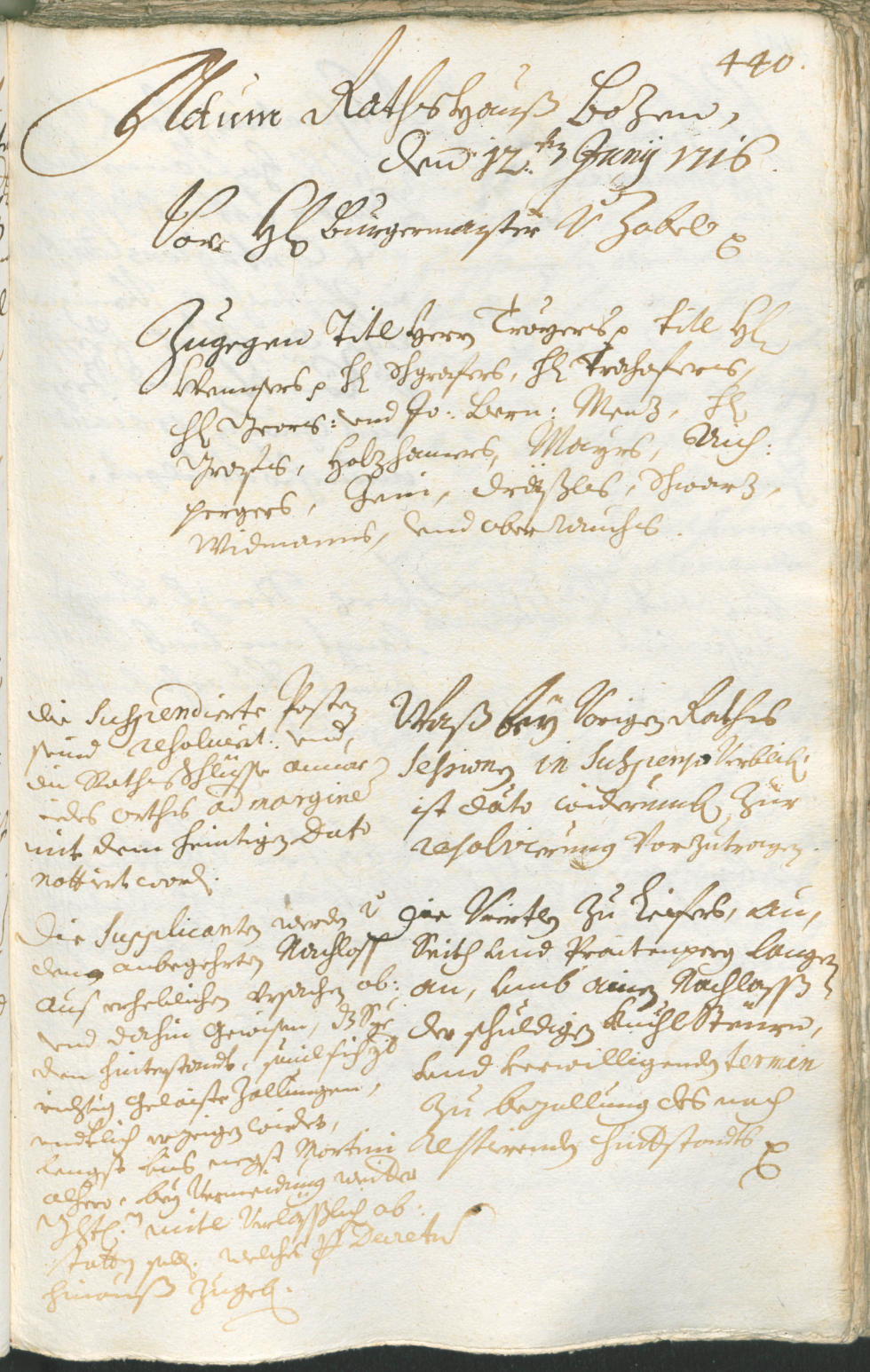 Civic Archives of Bozen-Bolzano - BOhisto Ratsprotokoll 1714/17 