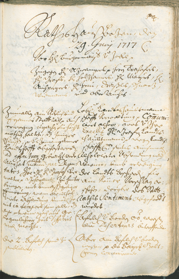 Civic Archives of Bozen-Bolzano - BOhisto Ratsprotokoll 1717/20 