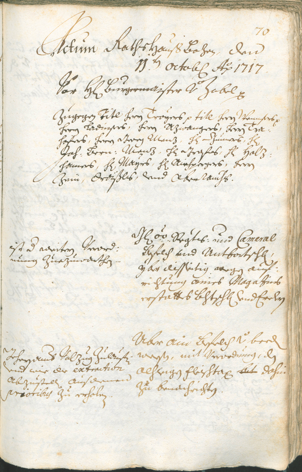 Civic Archives of Bozen-Bolzano - BOhisto Ratsprotokoll 1717/20 