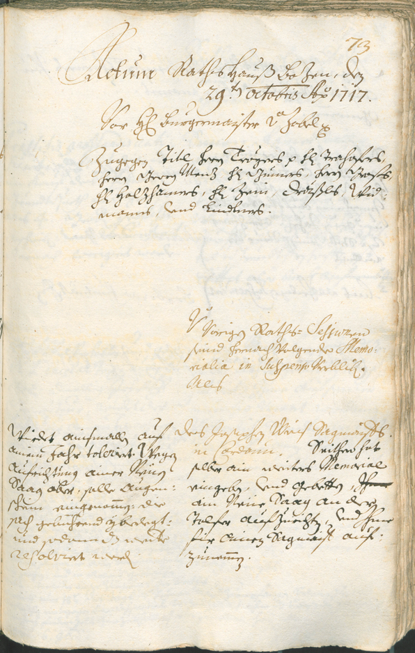 Civic Archives of Bozen-Bolzano - BOhisto Ratsprotokoll 1717/20 