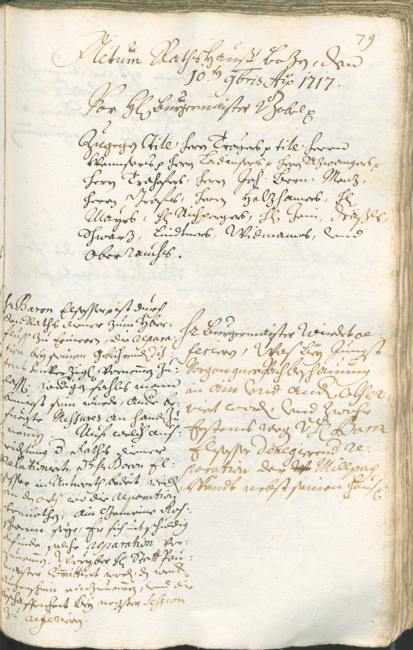 Civic Archives of Bozen-Bolzano - BOhisto Ratsprotokoll 1717/20 