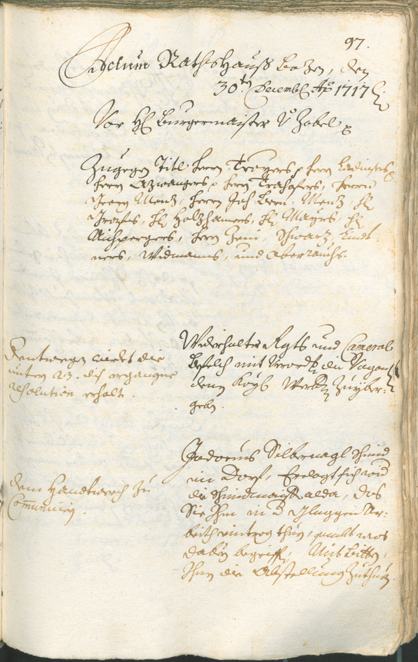 Civic Archives of Bozen-Bolzano - BOhisto Ratsprotokoll 1717/20 