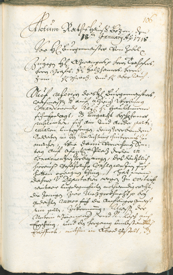 Stadtarchiv Bozen - BOhisto Ratsprotokoll 1717/20 