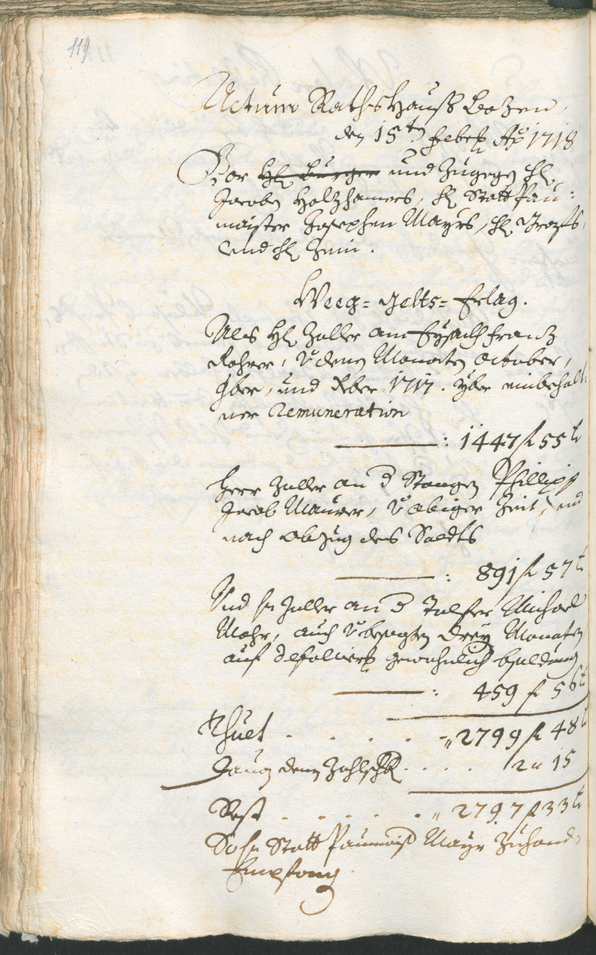 Stadtarchiv Bozen - BOhisto Ratsprotokoll 1717/20 