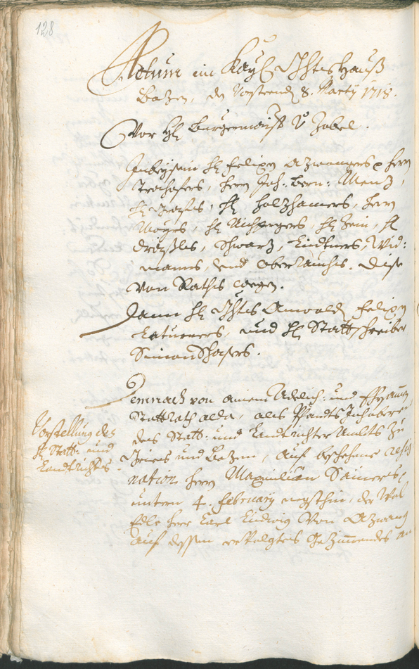 Stadtarchiv Bozen - BOhisto Ratsprotokoll 1717/20 