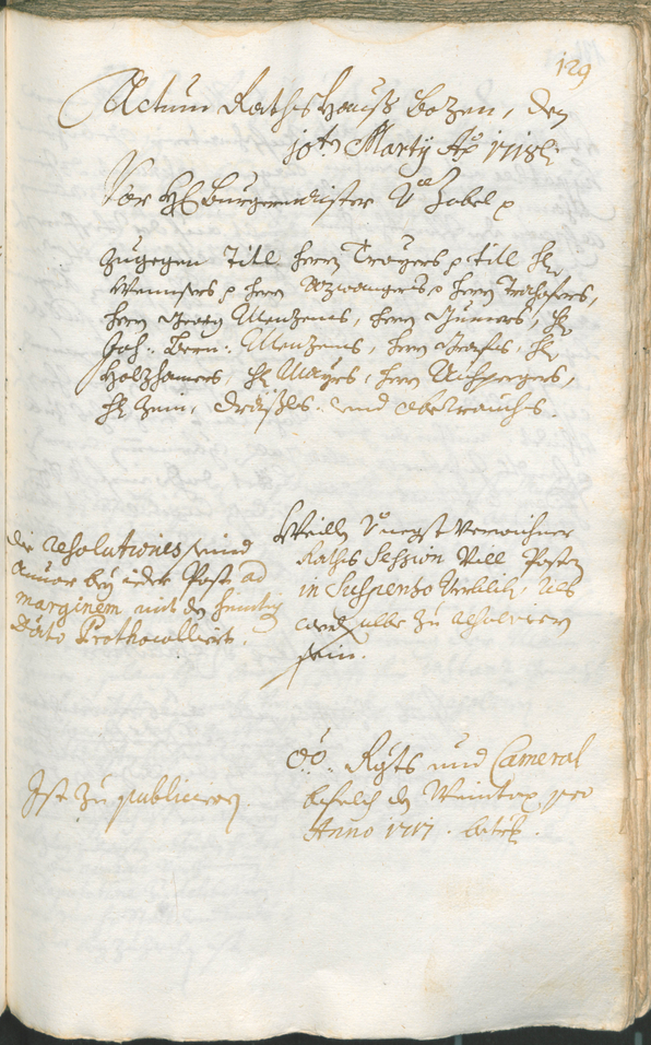 Civic Archives of Bozen-Bolzano - BOhisto Ratsprotokoll 1717/20 