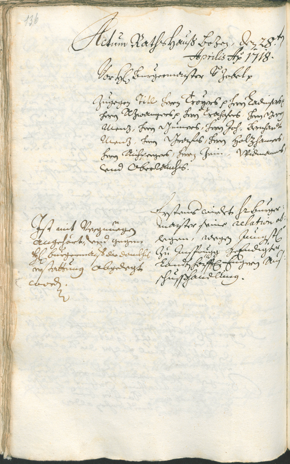 Stadtarchiv Bozen - BOhisto Ratsprotokoll 1717/20 