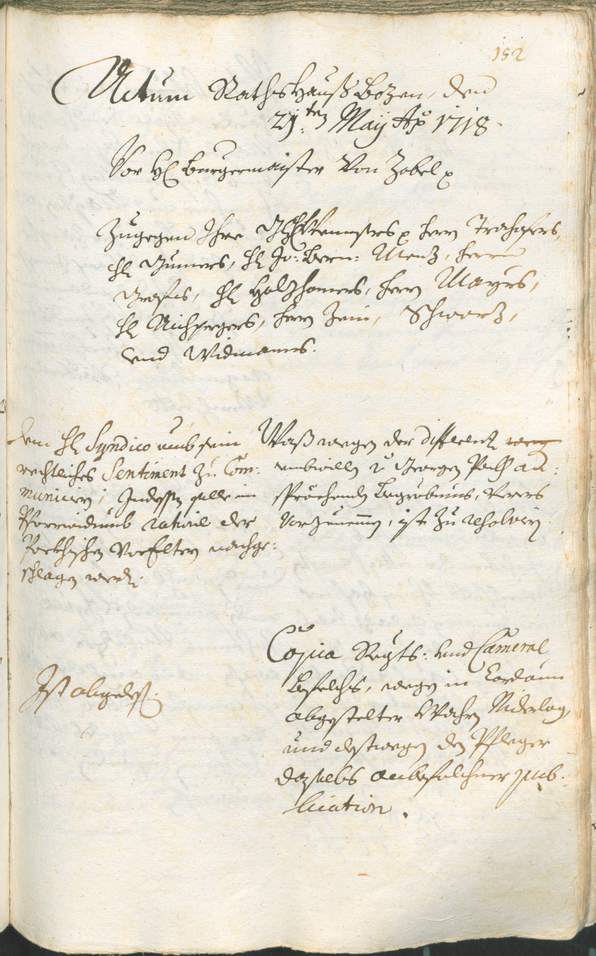 Civic Archives of Bozen-Bolzano - BOhisto Ratsprotokoll 1717/20 