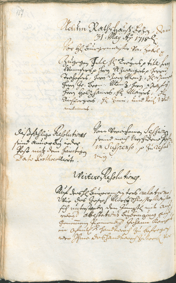 Stadtarchiv Bozen - BOhisto Ratsprotokoll 1717/20 