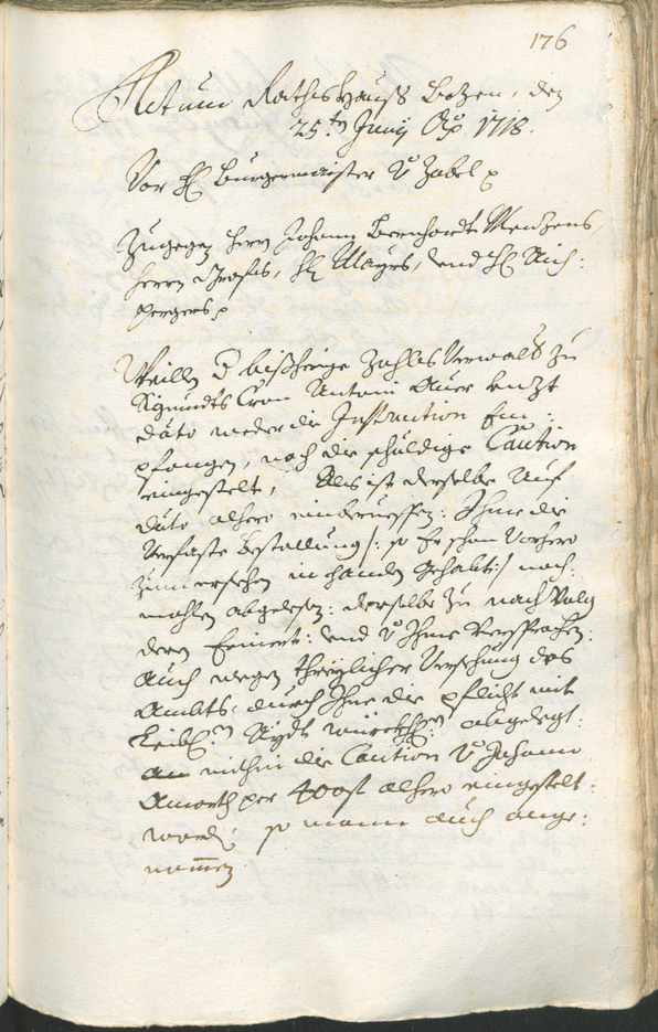 Stadtarchiv Bozen - BOhisto Ratsprotokoll 1717/20 