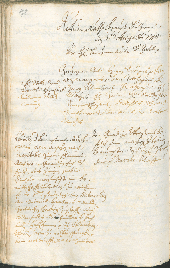 Stadtarchiv Bozen - BOhisto Ratsprotokoll 1717/20 