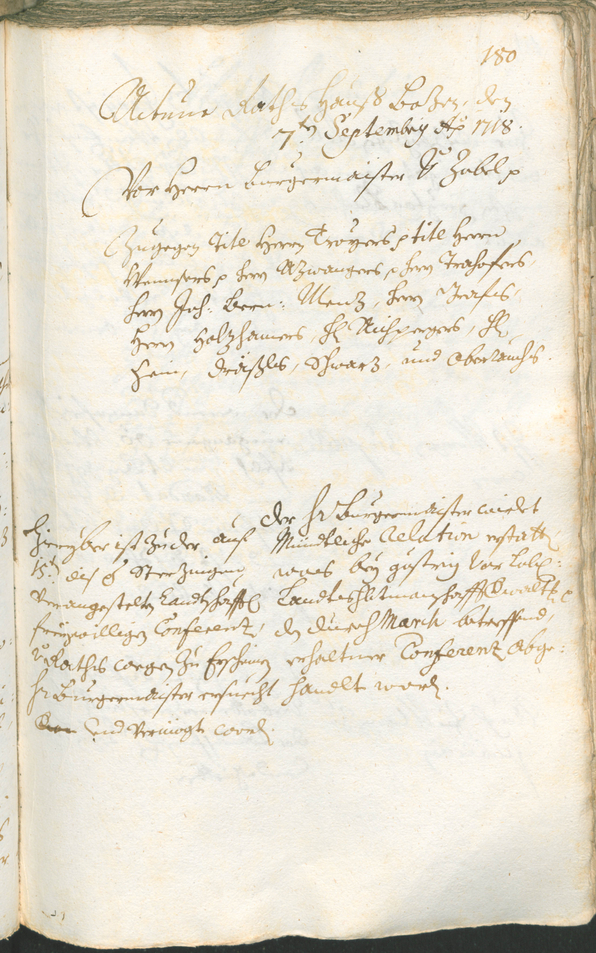 Stadtarchiv Bozen - BOhisto Ratsprotokoll 1717/20 