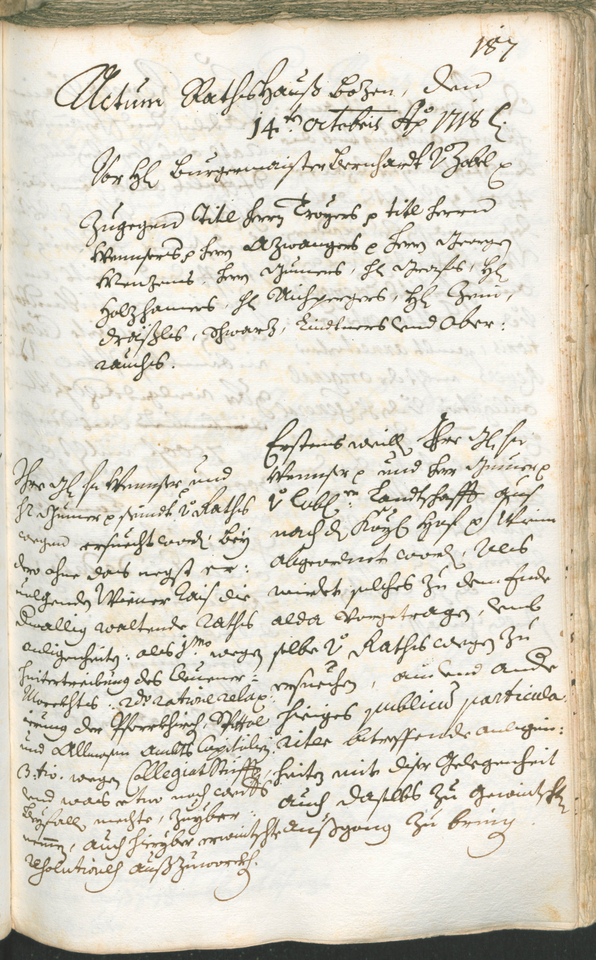 Civic Archives of Bozen-Bolzano - BOhisto Ratsprotokoll 1717/20 