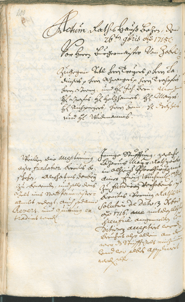 Civic Archives of Bozen-Bolzano - BOhisto Ratsprotokoll 1717/20 