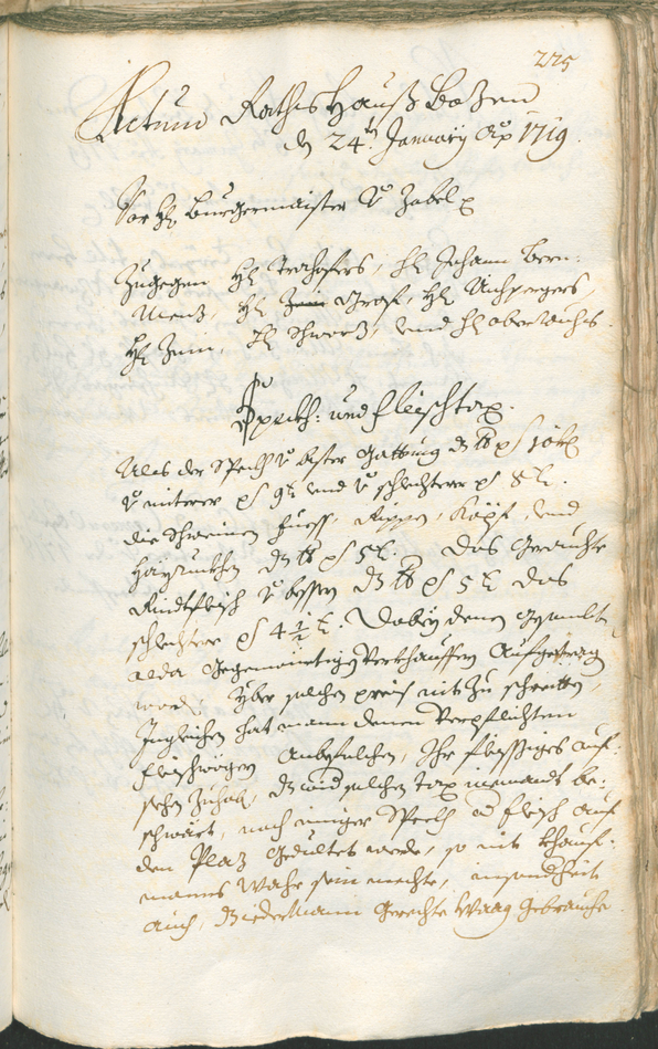 Stadtarchiv Bozen - BOhisto Ratsprotokoll 1717/20 