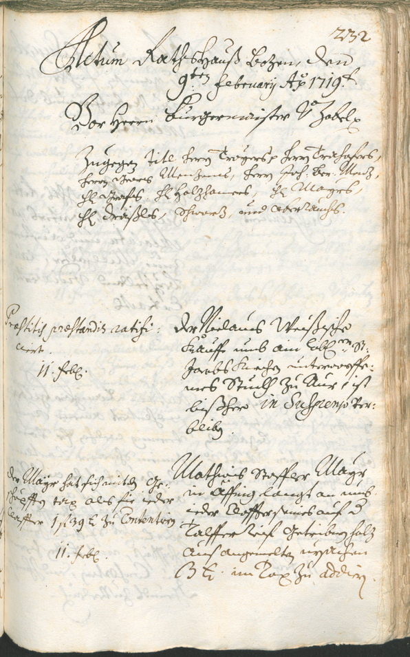 Civic Archives of Bozen-Bolzano - BOhisto Ratsprotokoll 1717/20 