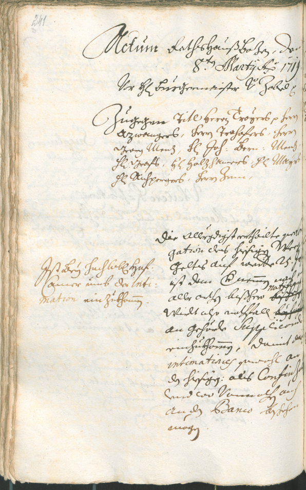 Stadtarchiv Bozen - BOhisto Ratsprotokoll 1717/20 