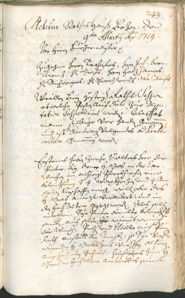 Stadtarchiv Bozen - BOhisto Ratsprotokoll 1717/20 