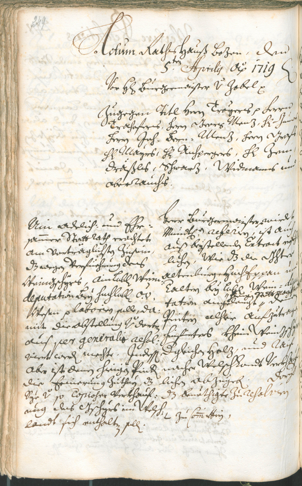 Civic Archives of Bozen-Bolzano - BOhisto Ratsprotokoll 1717/20 