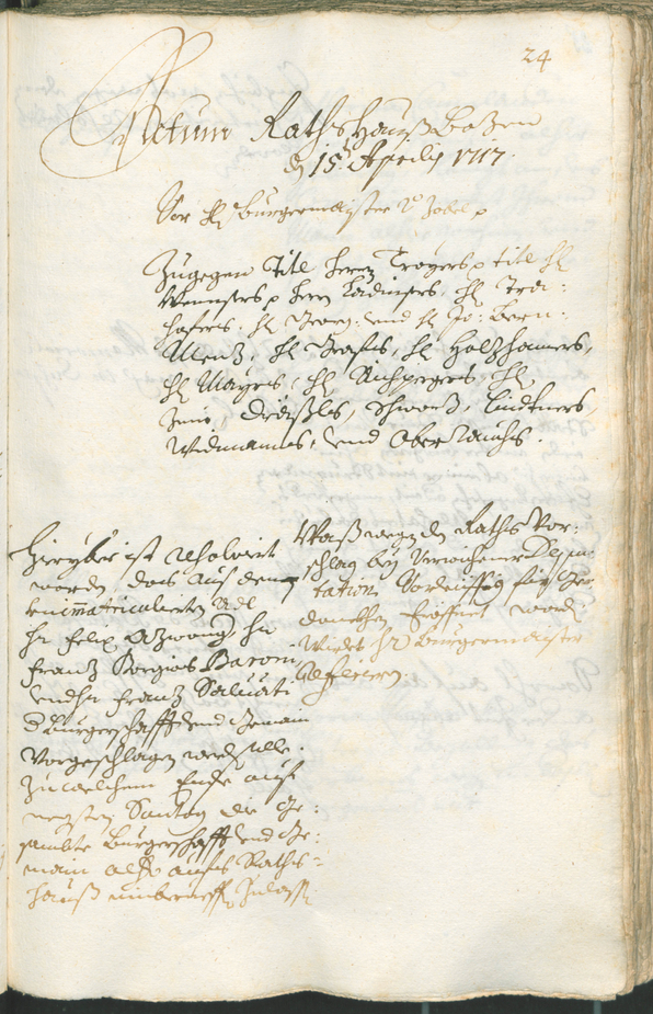 Civic Archives of Bozen-Bolzano - BOhisto Ratsprotokoll 1717/20 