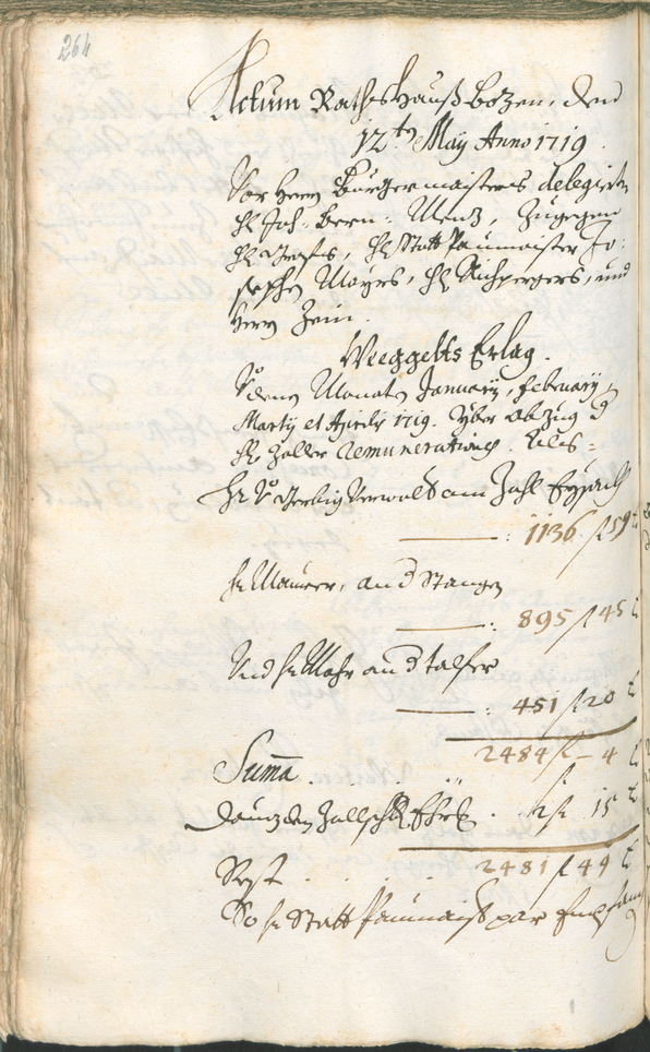 Civic Archives of Bozen-Bolzano - BOhisto Ratsprotokoll 1717/20 